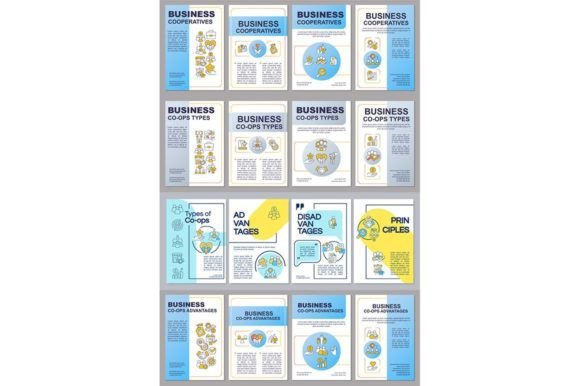 Business Co-ops Brochure Template Set for Handmade Projects