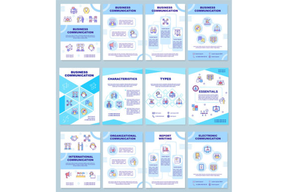 Business Communication Brochure Template for Graphic Templates