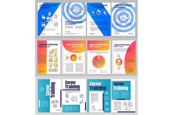 Career Training Programs Brochure Set Graphics