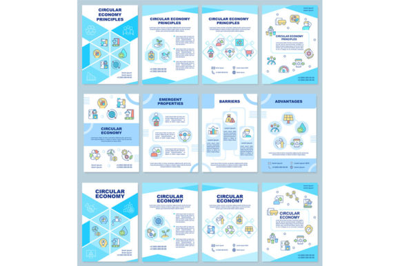 Circular Economy Brochure Template Set for Graphic Templates