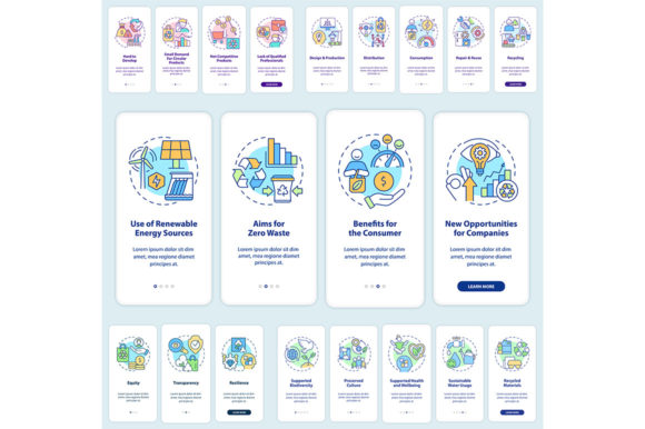 Circular Economy Strategies Mobile Apps Graphics