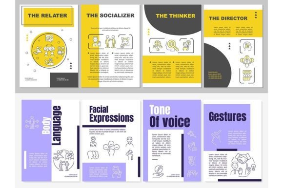 Communication Types Brochure Templates for Graphic Design Projects