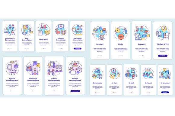 Effective Business Communication App Set Graphics