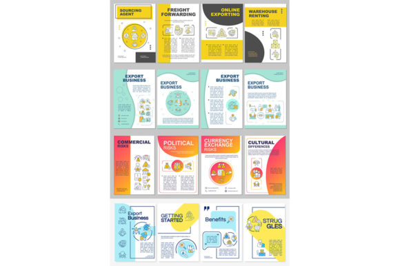 Export and Import Brochure Template Set for Handmade Creations