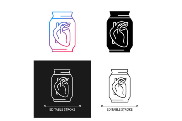 Human Heart Exhibit Icons for Web and Editorial Design
