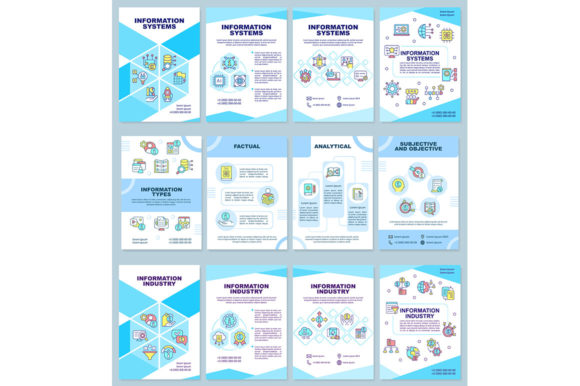 Information Industry Brochure Templates for Modern Graphic Design