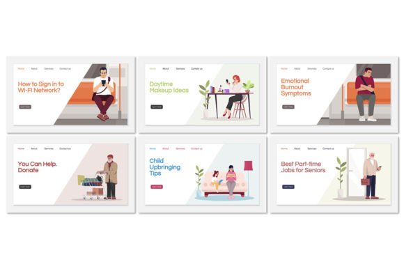 Metro Characters Graphic Templates for Handmade Creations