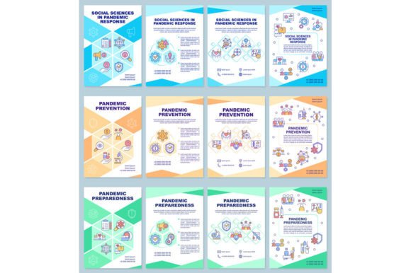 Pandemic Brochure Template Set for Graphic Templates