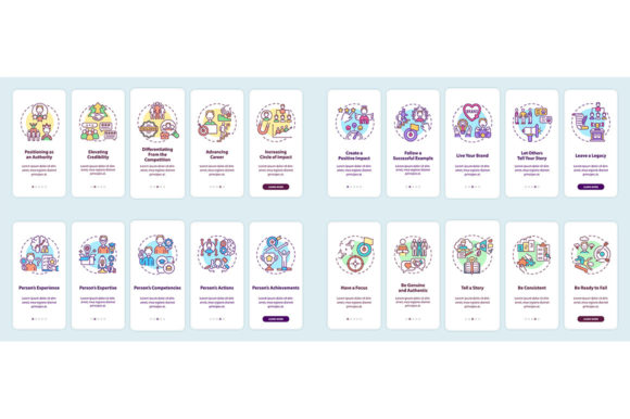 Personal Branding Onboarding Mobile App Graphics