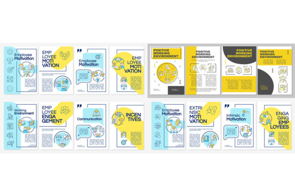 Productive Office Brochure Template Set for Graphic Templates