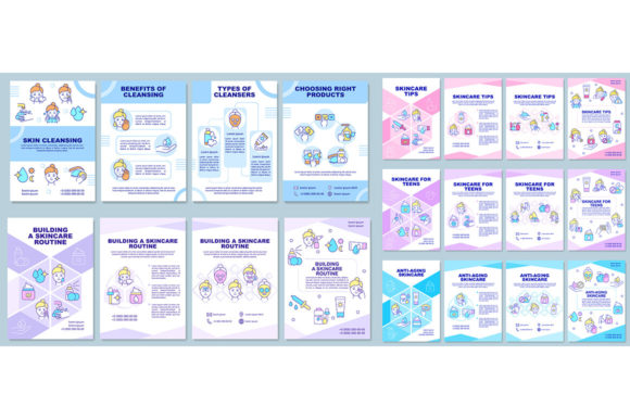 Skincare Brochure Template for Embroidery Projects