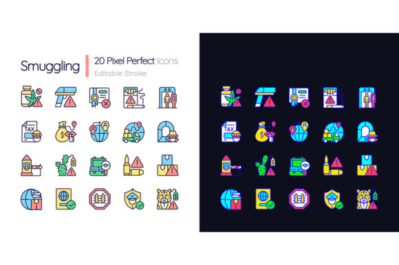 Smuggling Light and Dark Theme RGB Icons for Graphics