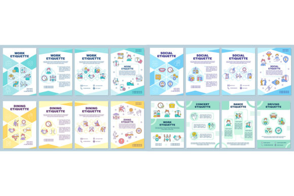 Social Etiquette Brochure Template Set Review