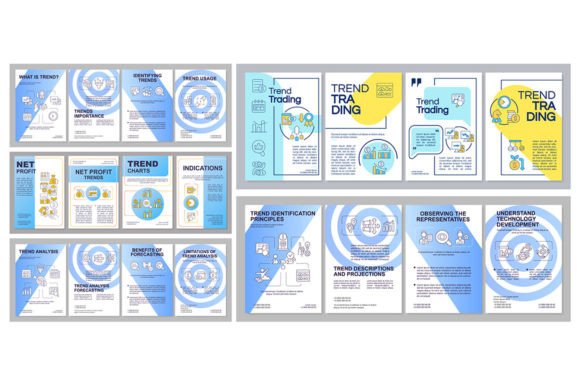Trend Management Brochure Template Set for Graphic Templates